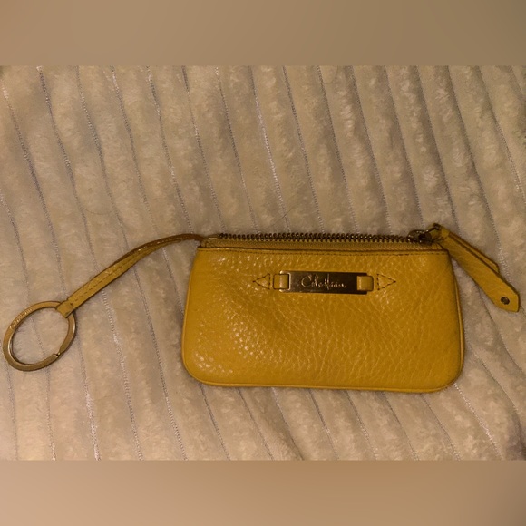 Cole Haan Pebbled Leather Card Holder Key
Chain Wristlet - Picture 3 of 8